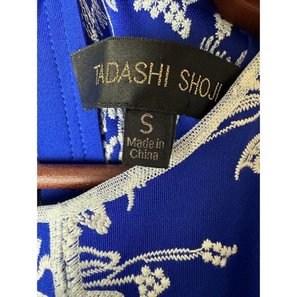 Tadashi Shoji Floral Embroidered‎ Neoprene Mini Fit & Flare Dress Size S - Picture 4 of 7